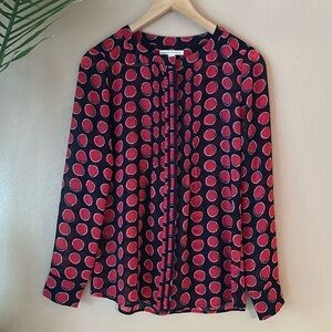 Banana republic women’s blouse | black and red polkadot | Like New / Small